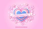 Share file vector background valentine trái tim hồng lãng mạn