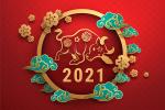 Miễn phí vector banner trâu vàng 2021 mừng tết Tân Sửu