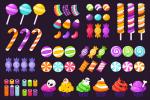 Free Vector icons Halloween ngộ nghĩnh nhiều màu sắc