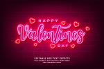 Miễn phí PSD background Valentine Neon 3D độc đáo
