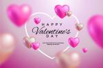 Vector AI trái tim Valentine màu hồng lãng mạn