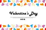 Free vector Valentine trang trí thiệp tình yêu với trái tim màu sắc