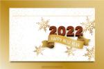 Miễn phí vector Happy New Year 2022 với bông tuyết