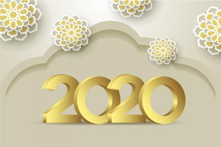 Vector Banner, Background chúc mừng năm mới 2020
