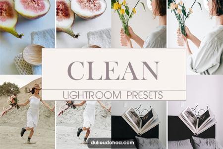 Chia sẻ Preset Lightroom Clean trắng sáng tối giản cho Desktop