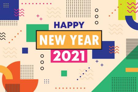 Mẫu vector background nền năm mới 2021 miễn phí