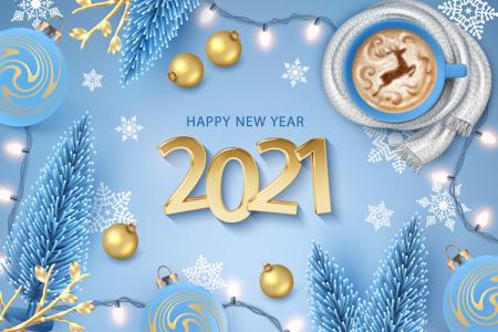 Download vector chúc mừng năm mới 2021