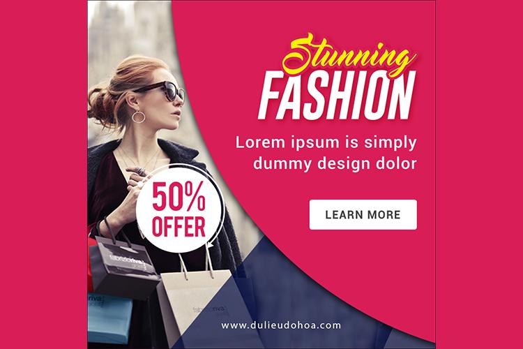 Download banner quảng cáo thời trang đẹp cho Marketing online- Mẫu 2