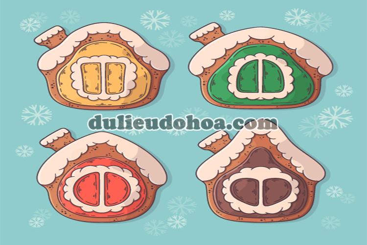 Tải Vector Biểu Tượng Nhà Bánh Gừng Giáng Sinh Tuyệt Đẹp