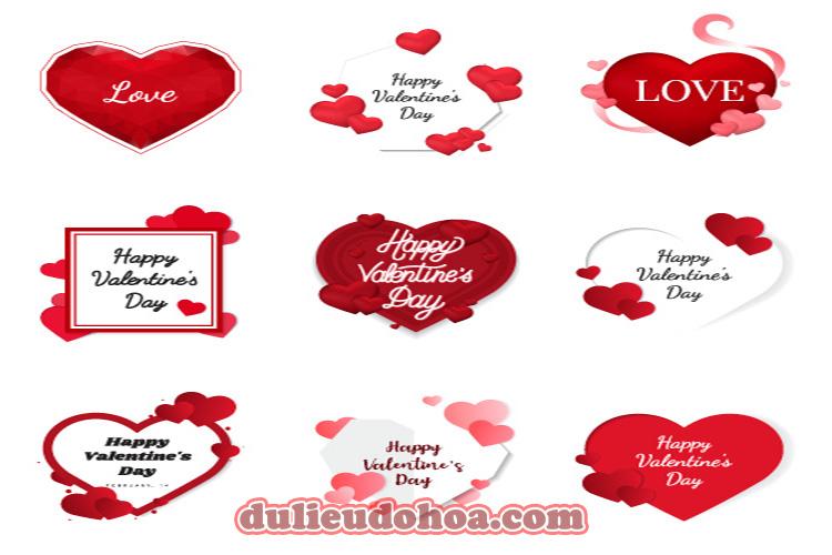 Chia sẻ vector biểu tượng trái tim trang trí valentine đẹp