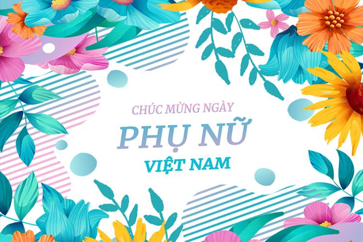 Tải PSD phông nền chúc mừng 20/10 - Ngày Phụ nữ Việt Nam