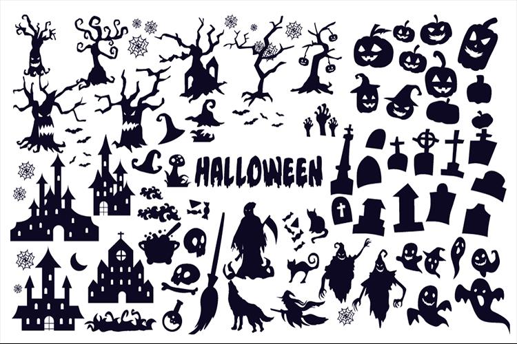 File vector icon Halloween màu đen bí ẩn