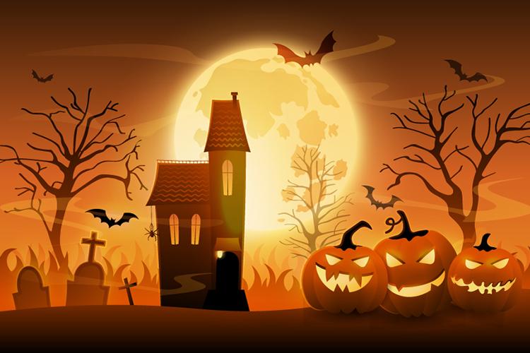 Tải vector banner, background Halloween kinh dị