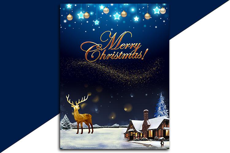 Miễn phí PSD mẫu poster giáng sinh Merry Christmas lung linh