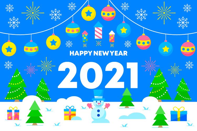 Download vector phông nền chúc mừng năm mới 2021