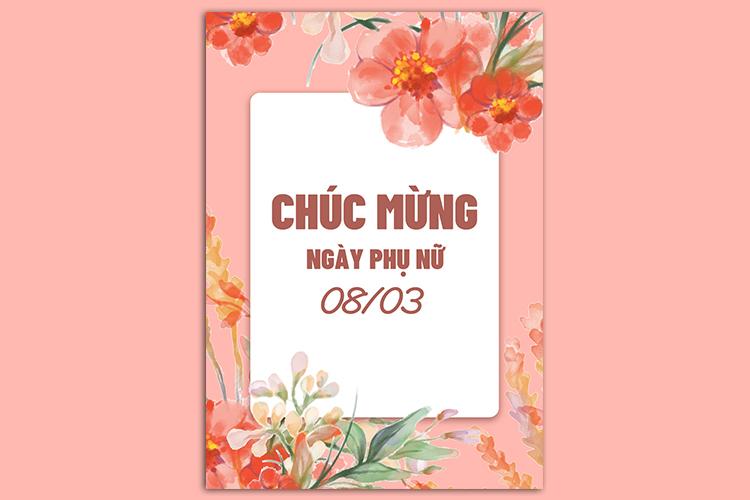 Free file PSD background nền chúc mừng 08/03 lung linh