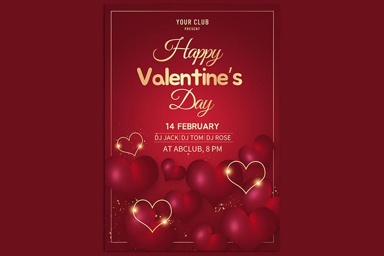 Miễn phí PSD thiết kế poster, thiệp Valentine 14/2 lãng mạn