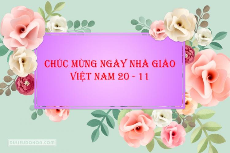 Mẫu thiệp chúc mừng ngày nhà giáo Việt Nam sang trọng