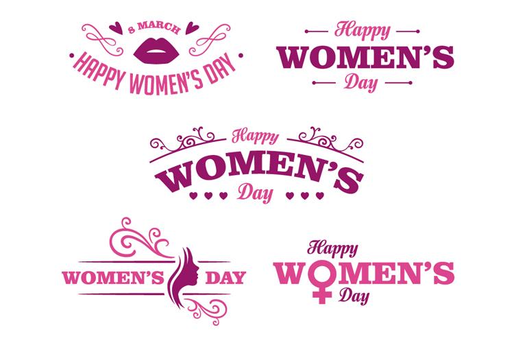 Share vector chữ Happy Women\'s Day đẹp hiện đại