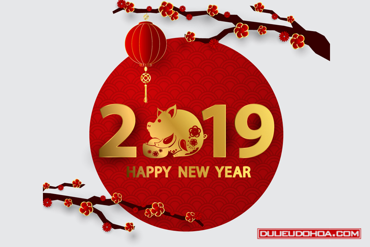 Tải miễn phí Vector Chúc mừng năm mới 2019