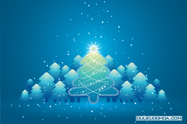 Vector background cây thông giáng sinh đẹp lung linh nhất