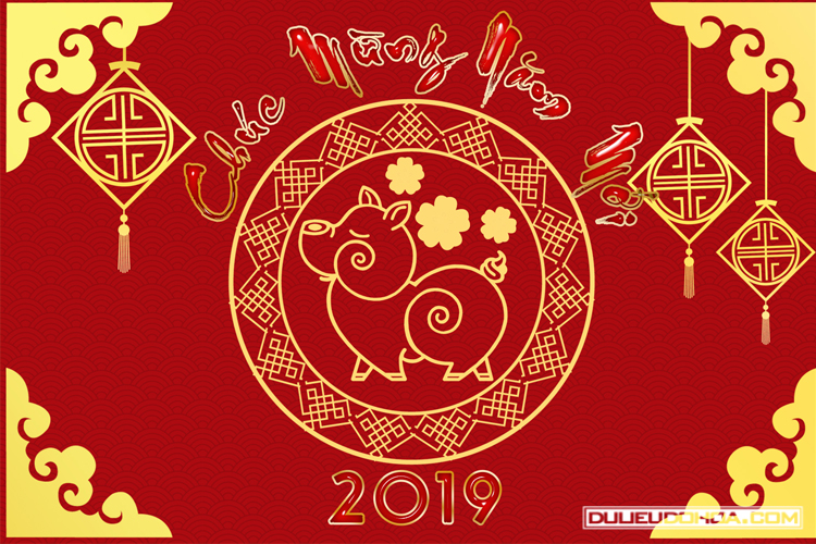 Share banner, background chúc mừng năm mới 2019 PSD